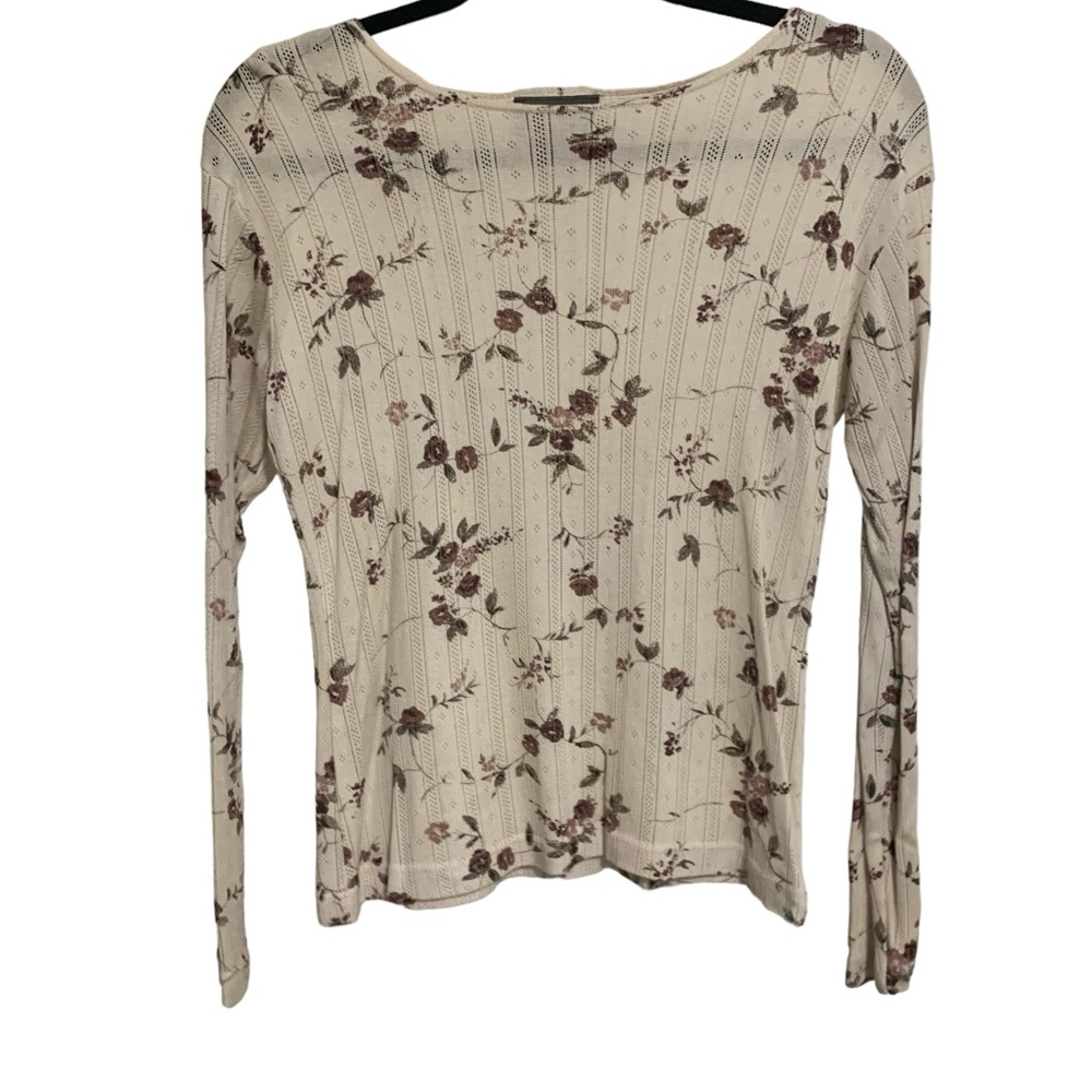 Floral Long Sleeve Top - Cream
